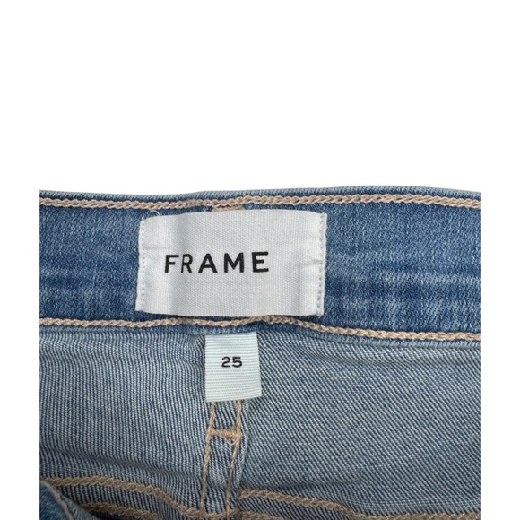 Frame Le High Skinny Jeans Light Wash Europa Stretch Denim Size 25 - Picture 6 of 13